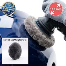 Ultra Soft Seri %100 Doğal Kuzu Postu Polisaj Keçesi 115 Mm Antrasit