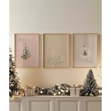 Çerçevesiz Poster Let İt Snow 3'lü