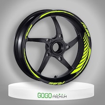 Florasan Sarı Racing Yamaha R25 Uyumlu 1 Set Jant Şeridi Çok Renkli