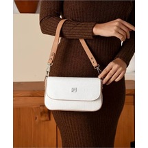 Just Polo Kadın Günlük Su Geçirmez Şık El & Omuz Çantası Shoulder Bag Beyaz