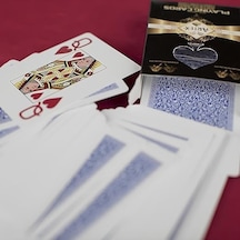 Artex Jumbo Boy Plastik Poker Oyun Kağıdı Casino Playing Cards Mavi