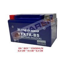 12 V 7 Ah-amper Ytx7a Bs Yiğit Akü Motosiklet Aküsü