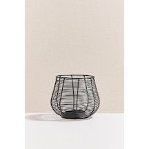 Pasabahce Wire Metal Tealight Mumluk S - 1 Adet Siyah