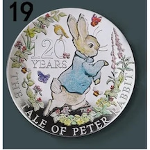 8 İnç 20cm -type 20 İngiliz Karikatür Tavşan Seramik Tabak Sevimli Hayvan Animasyon Ev Dekoratif Tabak Oturma Odası Giriş Duvar Sanatı Asılı Plaka
