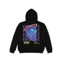 Tarzsokak Vapoawave Siyah Oversize Unisex Kapüşonlu Sweatshirt Hoodie
