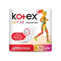 Kotex Active Ultra İnce Günlük Ped 32'li - 8 Adet Tarı