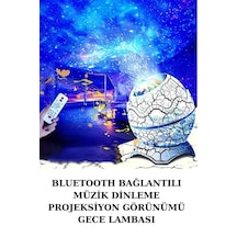 Dinozor Yumurtası Gece Masa Lambası Bluetooth Hoparlör 14 Renk Seçeneği Sarı