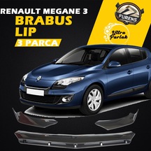 Renault Megane 3 Uyumlu Brabus Ön Lip 3 Parça Kanatlı Lip