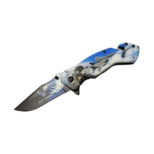 Mtech 4 23 4 Air Force Kurtarma / Kamp Çakı 20cm - Yarı Otomatik, Kemerlikli, Cam Kırma Ve İp Kesme Aparatlı Çok Renkli