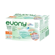 Evony 3 Katlı Filtreli Yumuşak Elastik Kulaklı Cerrahi Maske 2000 Adet