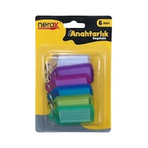 6'li Plastik Anahtarlık Çok Renkli
