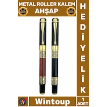 Kalem Lüks Ofis Hediyelik Şık Tasarım Kaliteli İmza Yazı Seti Ergonomik Metal Roller Kalem Ahşap Çok Renkli