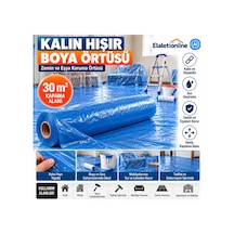 Kalın Hışır Boya Örtüsü 30 M² Mavi Dayanıklı Naylon Zemin, Mobilya Ve Eşya Koruma Örtüsü - 937190245
