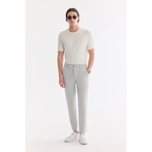 Avva Erkek Gri Beli Lastikli Viskon Karışımlı Elastan Slim Fit Chino Pantolon A61y3212