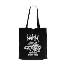Watain The Essence Of Black Purity Siyah Kanvas Bez Çanta Siyah