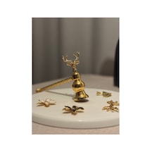 Dekoratif Geyik Figürlü Gold Mum Söndürücü Obje Altın - 805652324 Altın