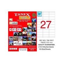 Tanex 2027 Laser Etiket 70x32mm 27x100 2700 Adet Diğer
