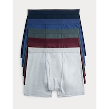 Marks & Spencer 5’li Saf Pamuk Cool & Fresh Boxer T14004834F Çok Renkli