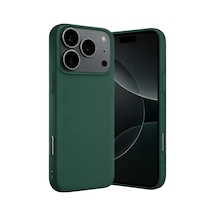 Apple Uyumlu iPhone 17 Pro Max Uyumlu Nano İçi Kadife Silikon - Koyu Yeşil