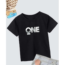 Barlashive Erkek Çocuk Baskılı T-shirt - Siyah Çok Renkli