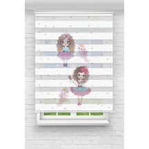 Perdeoutlet38 Baskılı Renkli Kedili Kzlar Dijital Baskılı Zebra Perde-cocuk Odası-stor Perde Model:tyca16289e528c2eb0b689e00 Çok Renkli