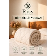 Riss Tekstil Çift Kişilik %100 Kuzu Yünü Yorgan 195cm X 215cm ,3500gr Beyaz