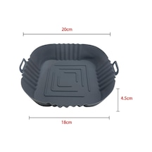 Büro Ev Ofis Mutfağı İçin 20cm Silikon Kare Fırın Fritöz Pişirme Matı