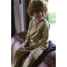 Littlegusto Little Gusto Bebek Pijama Takımı Cosmos Haki Organik Pamuk Çok Renkli