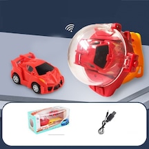 Butu Mini Uzaktan Kumandalı Araba İzle Oyuncak 2.4 Ghz Sevimli Bilek Yarış Arabası İzle Çocuk Doğum Günü Hediyesi - Kırmızı