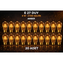 4w 810 Lümen 2700k Rustik Ampul Amber Renk