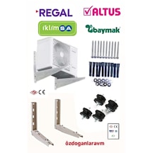 12000 Btu 18000 Btu Dış Ünite Konsol Klima 50 Cm Ayak +titreşim Takozu +vida Dubel 1 Ad.