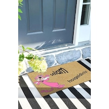 Pink Panter Kapı Önü Paspası Dekoratif Kapı Paspası Dış Mekân Paspas Ev İçi Paspası 45x70cm Diğer