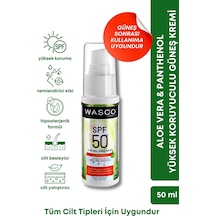 Aloe Vera Özlü Yüksek Koruyuculu 50 Spf+ Yatıştırıcı, Nemlendirici Güneş Kremi Aloe Veralı 50ml