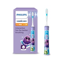 Philips Sonicare For Kids, Uygulamalı Elektrikli Sonik Diş Fırçası, 3 Yaş Ve Üzeri Çocuklar İçin, Kapsamlı Temizlik İçin Smartimer Ve Quadpacer'lı, Mor, Model Hx6322/12