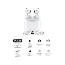 Aktif Gürültü Önlemeli Anc Tws Bluetooth Kulaklık, Şeffaf Mod Ve Dokunmatik Kontrol