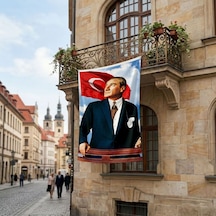 Istikbal Göklerdedir Mustafa Kemal Atatürk-ay Yıldız Poster Poster Bayrak Premium Raşel Kumaş Ata33 Diğer
