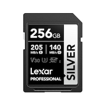 Lexar Silver 256 Gb U3 V30 4k Sd Hafıza Kartı 205 Mb/s