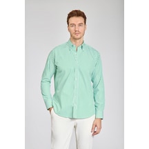 Bisse Regular Fit Bdk Yaka Cepsiz Yeşil Erkek Gömlek Gmczg250038 D47 Yeşil
