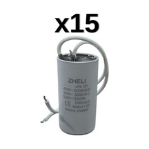 15'li Zheli 2 Μf 25x49 Mm Plastik Kablolu 450-500 Acv Daimi Devre Kondansatörü