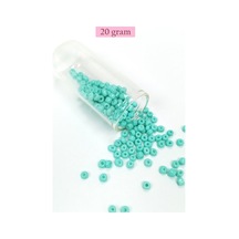 Dökme Cam Kum Boncuk Büyük Boy 6/0 4 Mm - 20 Gram - Açık Yeşil - Bnc088 Diğer