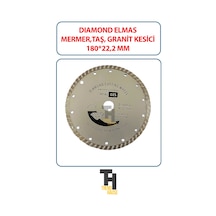 Dıamond Elmas Mermer, Taş, Granit Kesici, Ağız 180 Mm X 22,2 Mm Spiral