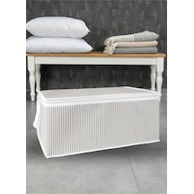 1 Adet Gri Çizgili Baza Altı Düzenleyici Hurç 75 X 40 X 40 Renkli