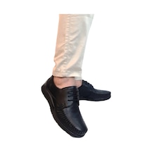 Fiyra Fth03 Siyah Hakiki Deri Kaymaz Bağacaklı Erkek Ayakkabı Siyah