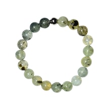Prehnit Bileklik Doğaltaş 8mm Faset Kesim -10mm Yuvarlak Kesim Unisex Sevgi Ve Koruma Taşı