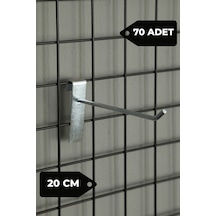 20 Cm 70 Adet Tel Pano Kancası Raf Askısı Galvaniz