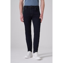 Morven Erkek Lacivert - Kahve Denim 5 Cep Slim Fit Jean 26ms003017205 Lacivert - Kahve Lacivert - Kahverengi