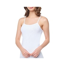 Seher Yıldızı Seher Kadın 6'lı Paket Beyaz Ribana Ip Askılı Atlet Yeni Sezon Beyaz