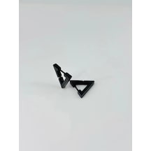 Siyah Çelik Erkek Küpe Çap 9 Mm Kalınlık 3 Mm - Ekp0021