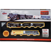 19 Parça Tren Seti Pilli Raylı Express Train Fenomen Tren Seti