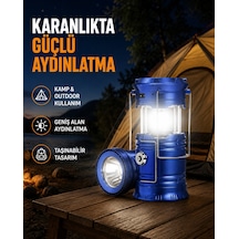 Güneş Enerjisiyle Çalışan Kamp Feneri Hafif Portatif Uzun Ömürlü - Lisinya Çok Renkli